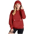 thumbnail image 3 of FUZHIQ Hoodies for Girls Long Sleeve Solid Sweatshirt Casual Cute Warm Oversized Hoodie with Pockets Fall Trendy Hooded Sweatshirts Tops, 3 of 6