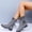 Gray, variant on Women's Snow Boots,Snowy Waterproof Mid Calf Zipper Boots,Winter Warm Back Lace Up Boots For Women