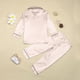 thumbnail image 4 of Gibobby Conjunto de pantalón para bebé Conjunto de pijamas de satén para niños y niñas, camisa para dormir con botones, pantalones largos, ropa de dormir(Beige, 11-12 Años), 4 of 5