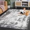 thumbnail image 3 of SAFAVIEH Lindsay Rozanne Distressed Polyester Shag Area Rug, Dark Grey/Grey, 5'3" x 7'6", 3 of 10