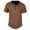 Coffee, variant on Men's Short Sleeve Casual Shirts Solid Color Crewneck 3 Buttons T-Shirt Lightweight Beach Vacation Tops
