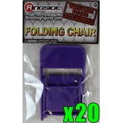 Angle View: Package Deal - 20 Purple Folding Chairs Toy Wrestling Action Figure Accessories