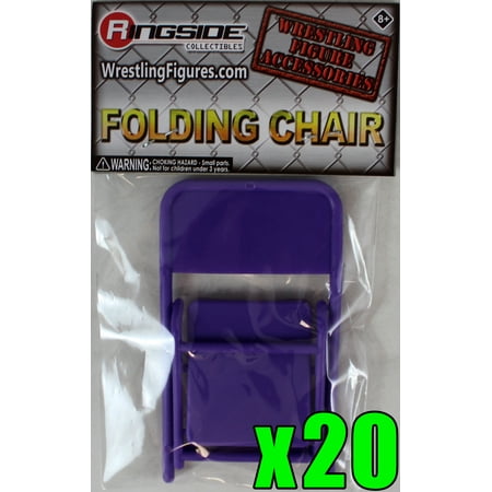 Package Deal - 20 Purple Folding Chairs Toy Wrestling Action Figure Accessories