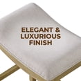 thumbnail image 6 of ROME + OAK Parker 26" Backless Saddle Kitchen Counter Stool, Natural, Cream Upholstery, 4 Pack, 6 of 12