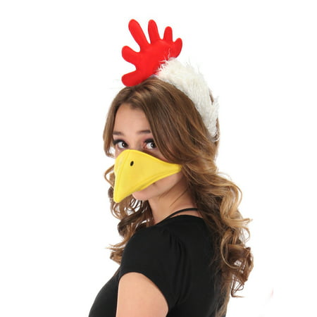 elope Chicken Costume Plush Headband with and Beak Kit