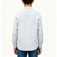 thumbnail image 3 of Abcomgle Boys Long Sleeve Shirts Size 6 Button Up Cotton Linen Henley Shirts for Kids Boys Winter Basic Boys Tops Lightweight Boys Tee Tops, 3 of 4