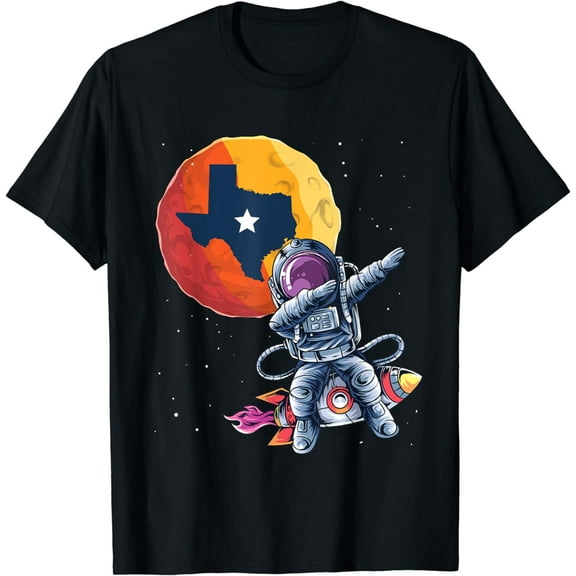 Texas 1965 Houston City Space Dabbing Astronaut T-Shirt