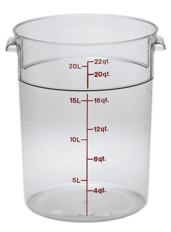 Cambro Clear Round Food Storage Container 22QT