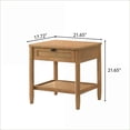 thumbnail image 5 of Bedroom Set 2-Piece Queen, Platform Bed with Nightstand Light Walnut Brown | Rubber Wood | Slat/Spindle Beds, 5 of 9