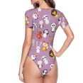 thumbnail image 3 of Uemuo Lovely Animals Pattern Women's One Piece Short Sleeve Swimsuit Rash Guard Surfing Modest Quick-drying Swimsuit Beach Essentials-, 3 of 9