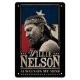 thumbnail image 2 of Placa Metal Vintage Willie Nelson Músico Pintura Hierro Rectangular 20x30cm, 2 of 9
