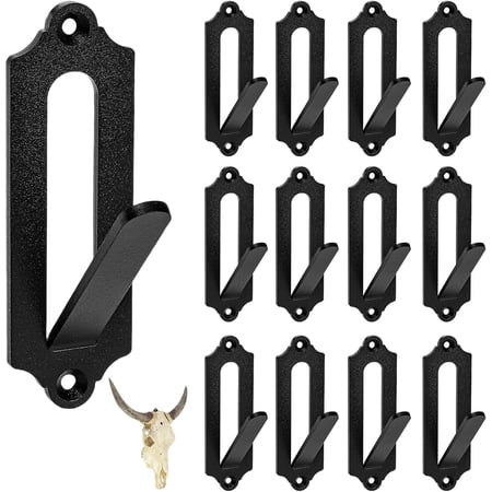 12 Packs Mount Skull Hanger Skull Hanger European Style Hangers Mount Bracket Wall Mount Skull Hooker with Simple Easy Installation Kits Antler Mounting Kit for Antelope