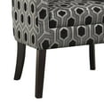 thumbnail image 3 of Miekor Furniture Grey and Black Hexagon Print Barrel Back Accent Chair 93748, 3 of 5