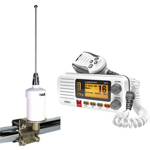 Uniden Um415 Oceanus D Marine Radio And Tram 1603 Vhf Marine Antenna White