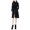Black, variant on UJNDER Women Slim Windbreaker Double Long Trench Coat Women Jacket Overcoat Outwear Blue S