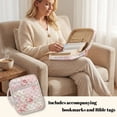 thumbnail image 3 of ZUXONGSY Pink Rose Print Bible Cover Case for Women Large Bible Carrier Multifunctional ChuZU Bag with Handle Scripture Bag for Daily Use, 3 of 7