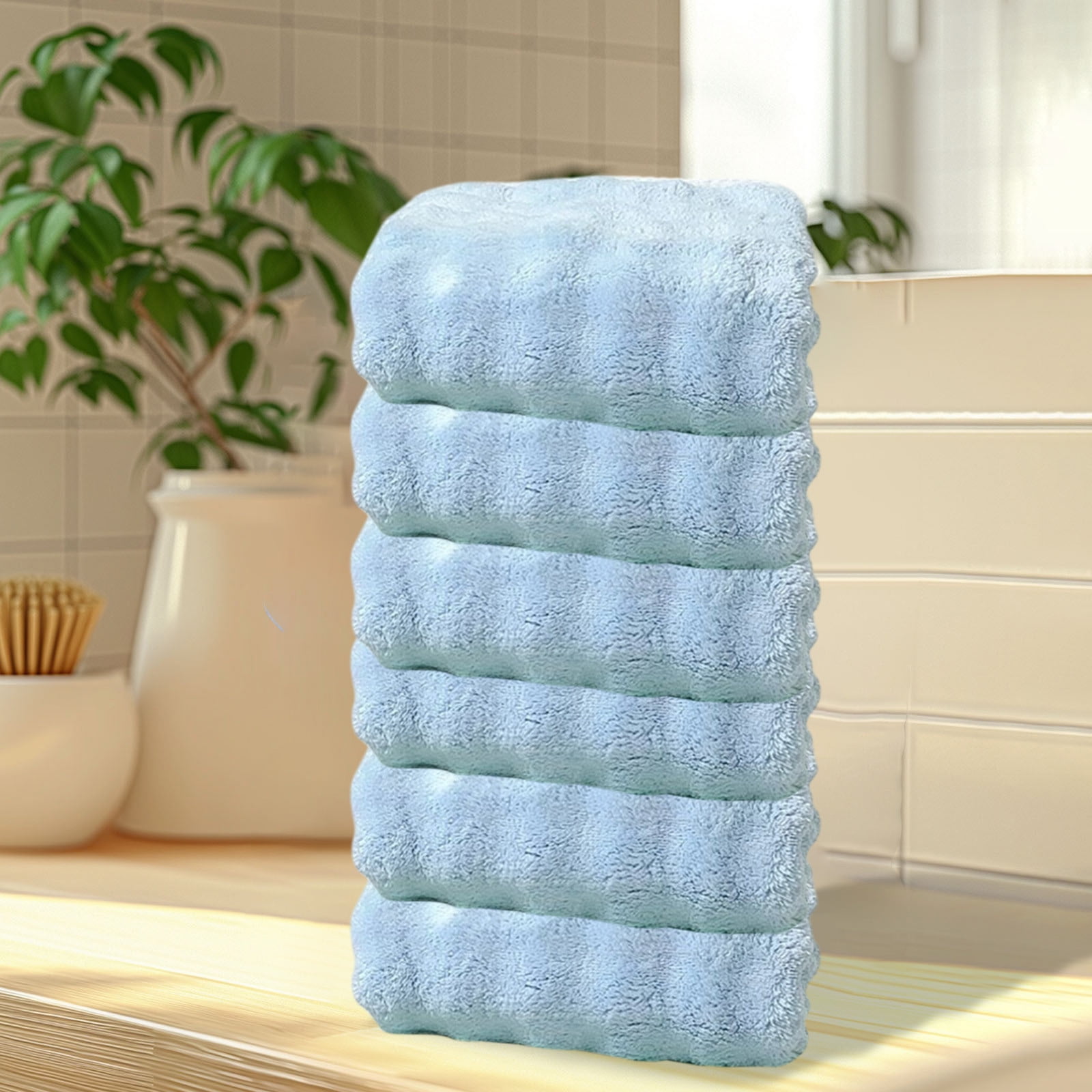 Summer Savings Clearance! Boovnll 6 Pack Hand Towels for Bathroom, 13x30" Super Soft & Absorbent Quick Dry Solid Color Towels, Thicken Microfiber Hand Towels for Hotel, Pool, Spa, Beach, Towels