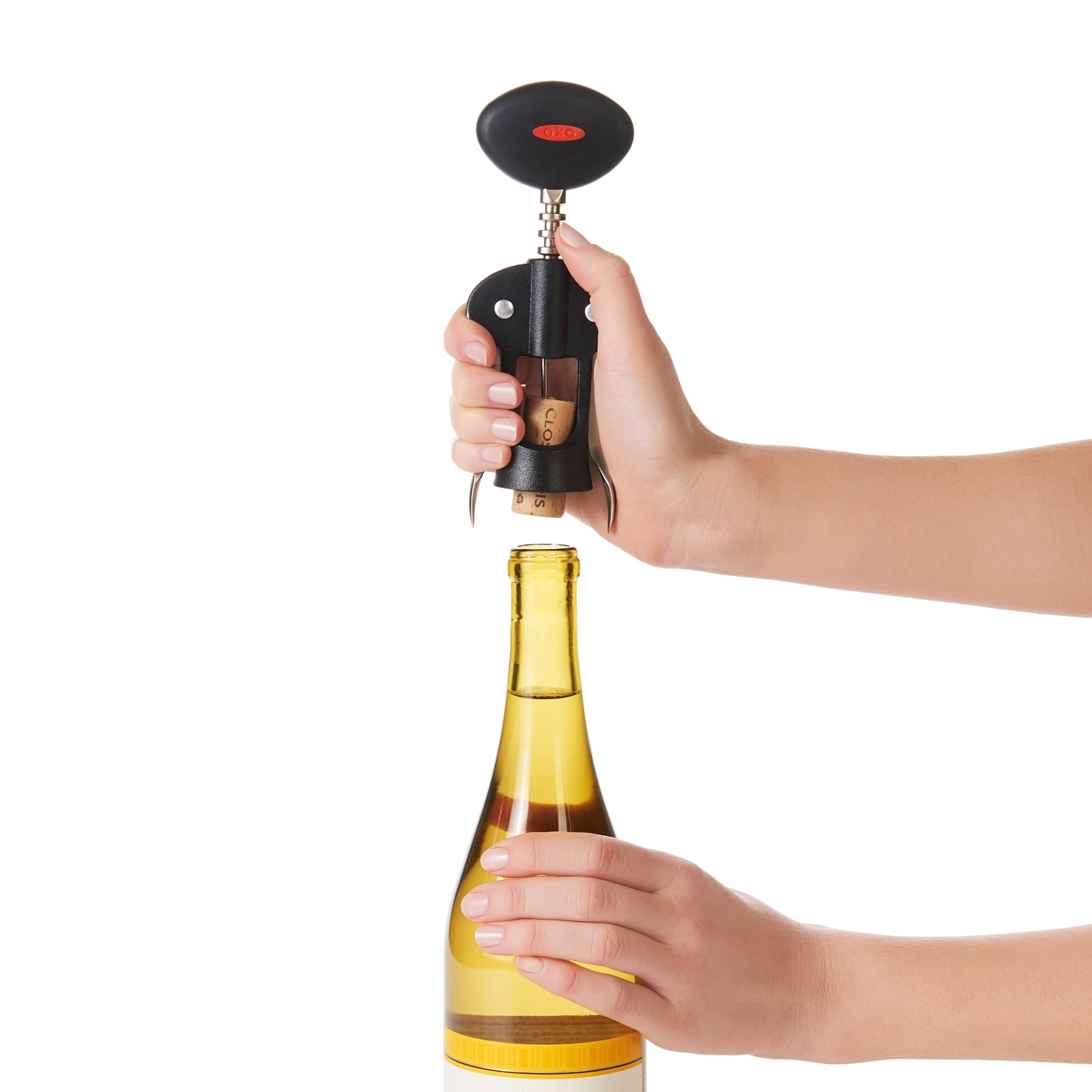 OXO Winged Corkscrew Soft Knob Smooth Gliding Steel Wine Bottle
