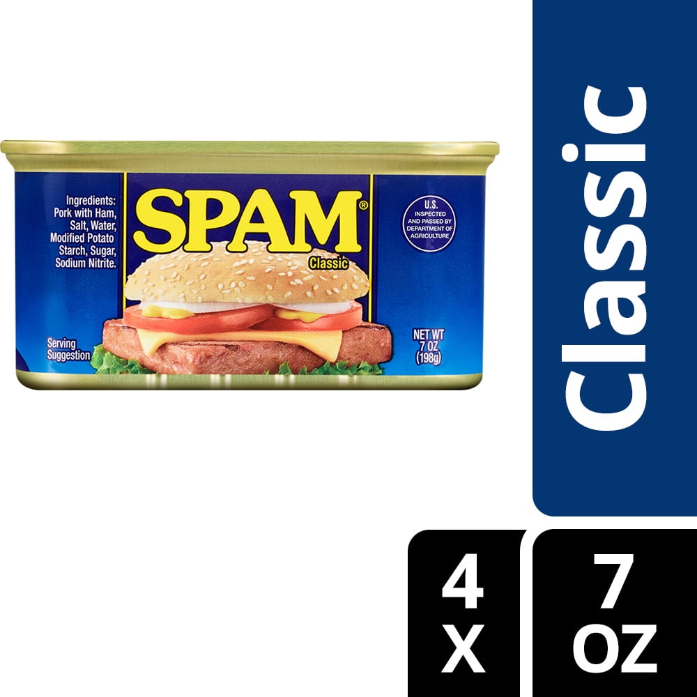SPAM Classic Luncheon Meat, 7 Oz (Pack of 4)
