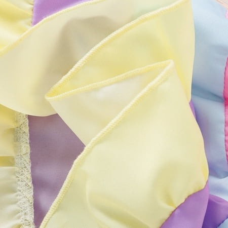 

dmqupv Tee Shirt Dress Long Rainbow Suspender 3M-24M Patchwork Infant Princess Dresses Sleeveless Baby Girls And Plaid Kids Pink 3-6 Months