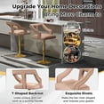 thumbnail image 7 of Resenkos Set of 2 Bar Chairs with Footrest and 2-Layer Electroplated Metal Base-Pink, Bar Height Stools, Bar Stools for Kitchen Island for Kitchen, Dining Room, 7 of 7