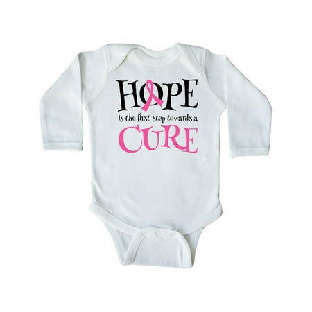

Inktastic Breast Cancer Hope Quote Gift Baby Girl Long Sleeve Bodysuit