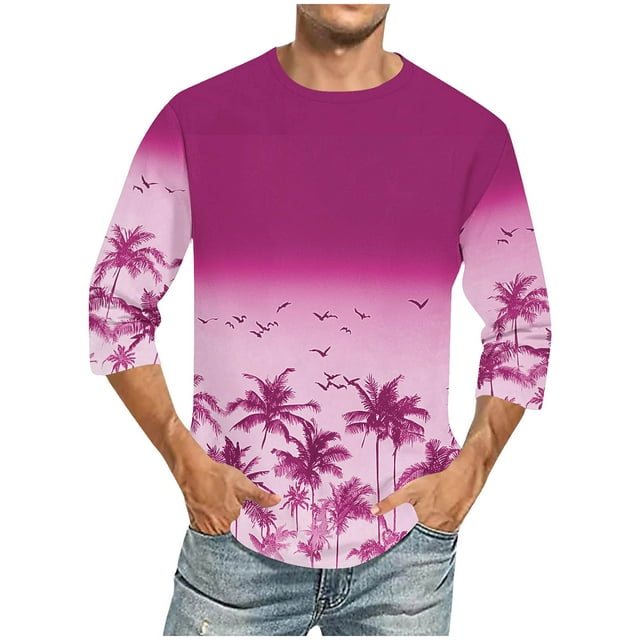 Tops para hombre, blusas y camisas de cuello redondo y manga corta para hombre, blusas casuales de moda con cuello redondo y manga corta, blusas para hombre, blusas de poliéster para hombre
