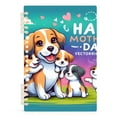 thumbnail image 2 of Mother's Day Dogs Flowers Ring Binder Notebook Journey Note Diary College Ruled Spiral Notebook Study Loose Leaf Paper A5 60 Pages, 2 of 8