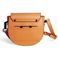 thumbnail image 2 of Ferwind Women's Saddle Crossbody Peek-A-Boo Pocket Kitty Snout Hardware Saddle Brown, 2 of 5
