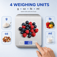 thumbnail image 4 of Digital Kitchen Scale, 5000g/1g High Precision Food Scale, Stainless Steel Digital Cooking Scale with Tare Function & Unit Conversion, LCD Display Electronic Scale for Baking, Cooking, Meal Prep, 4 of 7