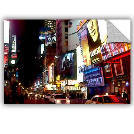 - ArtWall ArtApeelz Nyc Bright Lights Broadway by Linda Parker Photographic Print on Canvas