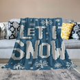 thumbnail image 2 of Fenyluxe Snowflakes Print Throw Blanket for Bed Couch Car Kids Adults Lightweight Soft All Seasons Soft Plush Blankets Christmas Decor 3 Sizes 60x80in, 2 of 6