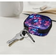 thumbnail image 7 of WIRESTER Portable EVA Small Earbuds Carrying Case Storage Bag Organizer with Carabiners for Earphones, Earbuds, Earpieces, SD Memory Card, Camera Chips - Purple Nebula Galaxy, 7 of 7