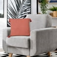 thumbnail image 2 of LR Home Ox Bay Hand-Woven Red/Orange Solid All-Natural Cotton Pillow Cover, 2 of 9