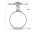 thumbnail image 3 of TimeLess Classics 1/3 Carat Natural Diamond Solitaire Ring 14K White Gold 4 Prong (J-K Color I2-I3 Clarity) (Ring Size: 6), 3 of 4