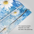 thumbnail image 3 of 2 Pack Wet Dry Bags,Ocean Wave Daisy Floral Waterproof Reusable Dual Zipper Bags for Swimwear, Gym Clothes, Toiletries, Baby Diapers, 3 of 8