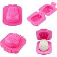 thumbnail image 3 of 6 piezas de moldes para huevos hervidos con dibujos animados, molde para arroz, sushi, huevo en forma de corazón con forma de pez, herramienta para decorar pasteles con fondant (6 piezas), 3 of 7