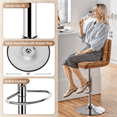 thumbnail image 6 of Alden Design Adjustablec Faux Leather Counter-Height Mid-Back Bar Chair, Set of 2, Retro Brown, 6 of 10