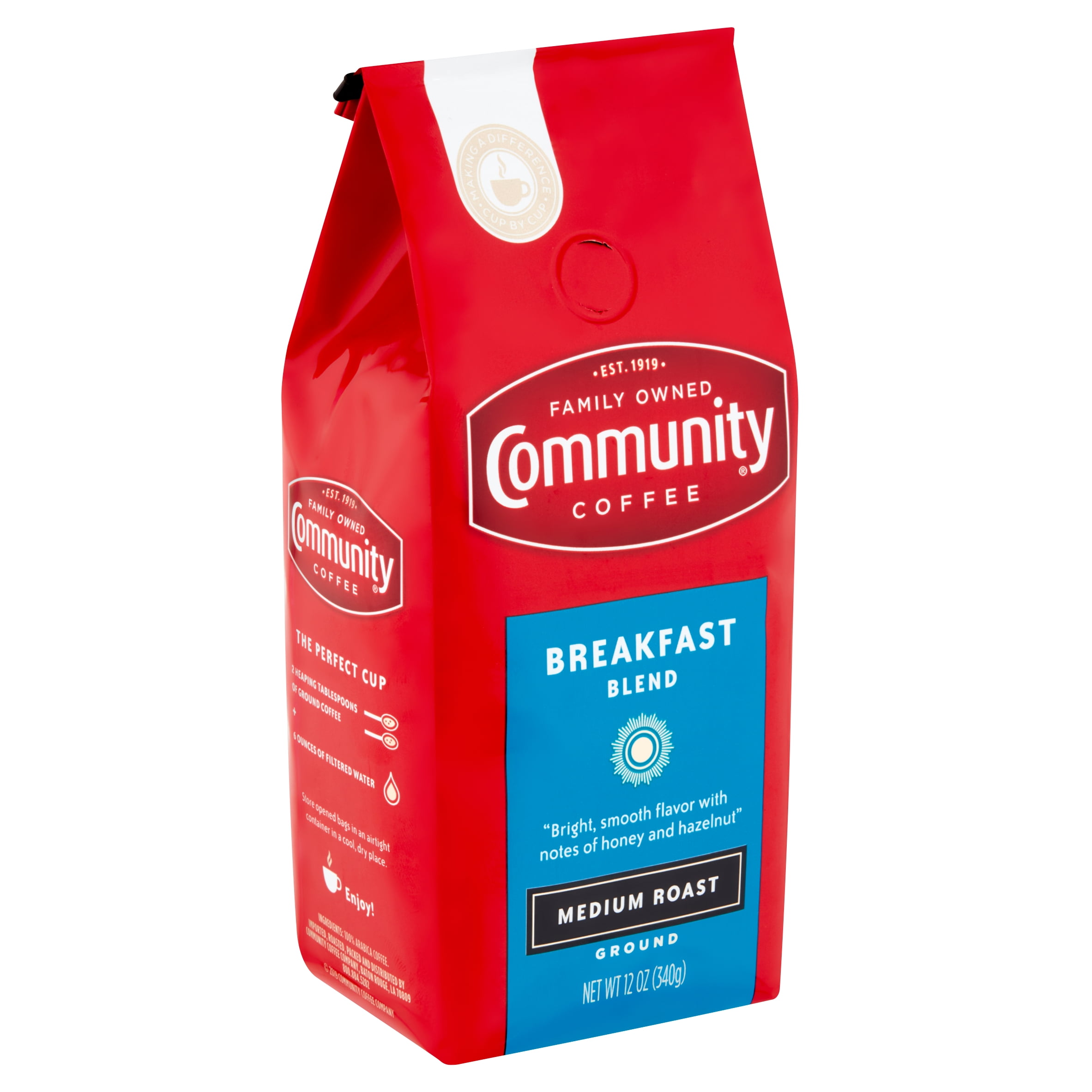 Community Coffee Breakfast Blend Medium Roast Ground Coffee, 12 oz