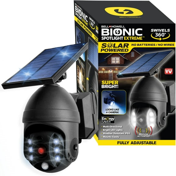 Bell and Howell Bionic Spotlight Extreme Solar Light Motion Sensor LED Light 270° Coverage
