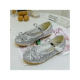 thumbnail image 4 of Harsuny Children Party Ballet Flat Non-slip Uniform Comfort Dress Shoes Girls Mary Jane Shoes Silver 1Y, 4 of 6