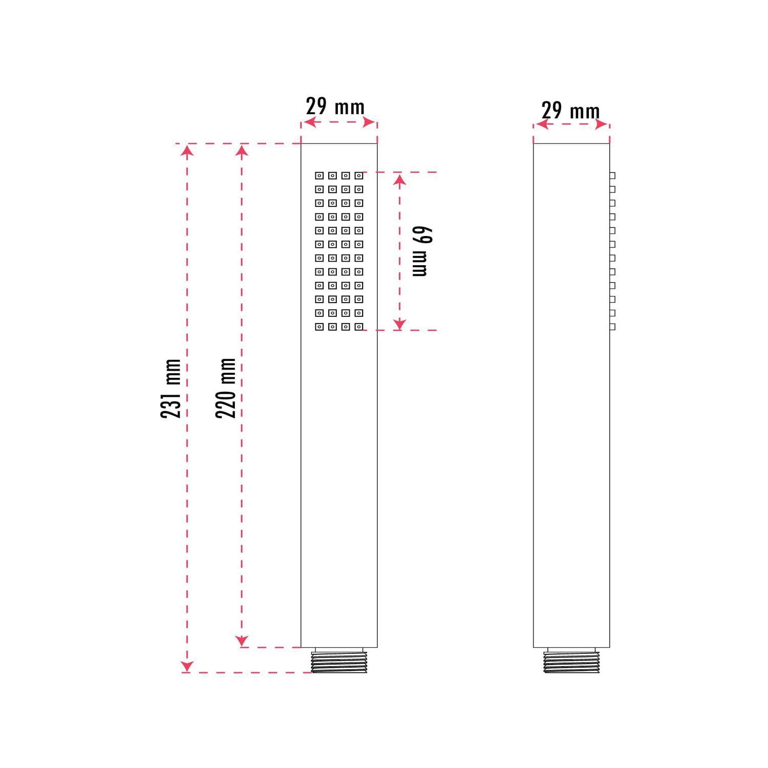 Ensemble de douche thermostatique d'akuaplus(MD) avec Déviateur 4 voies et avec arrêt,  2 douchettes, 2 barre de douche murals, fini chrome