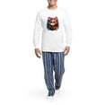 thumbnail image 5 of CafePress - Cute Cat Watercolor - Men's Long Sleeve Light Pajama Set, 5 of 7