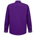 thumbnail image 5 of GrmtClth Mens Dress Shirt Long Sleeve Regular Fit Button Up Shirt Vintage Stretch Solid Color Formal Shirt Purple M, 5 of 7
