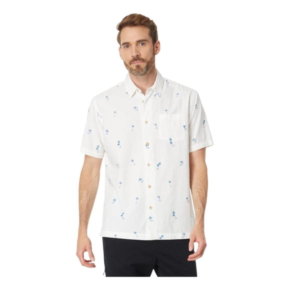 Camisa Quiksilver Hombre Caballero Playa Casual Sail Palm blanco G