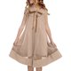 thumbnail image 2 of Vestido de Fiesta de Navidad de Niñas Color Sólido Suave Cuello Redondo Fino Correa de Hombro Vestido Superior para Niños Manga Corta Estilo Lindo Vestido de Navidad Niña Bebé, 2 of 7