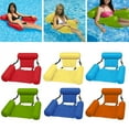 thumbnail image 1 of Pool Float Hammock Chairs Pure Pattern Water Floating Chair Inflatable Pool Lounge Chair for Pool Party Summer Water Fun, 1 of 7