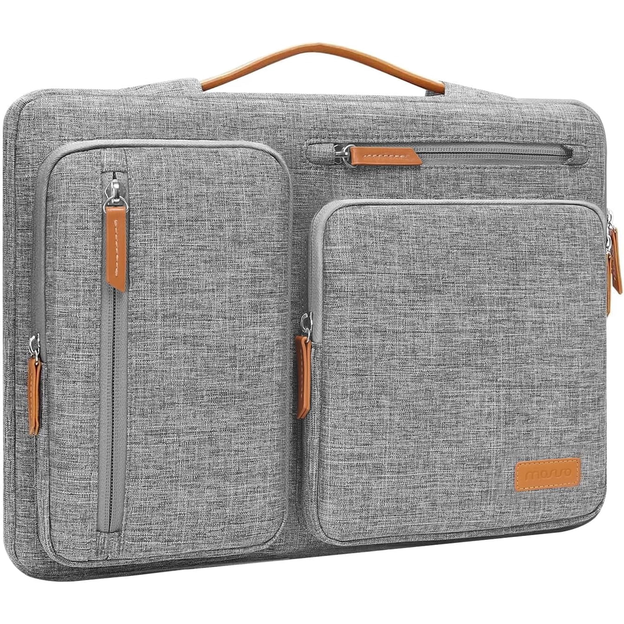 MOSISO Laptop Sleeve Carrying Case Compatible with 13-13.3 inch MacBook Air 13 / Pro 13 / Pro 14/ HP Dell Asus Acer Lenovo Notebook, 360 Protective Computer Handbag Briefcase with Handle