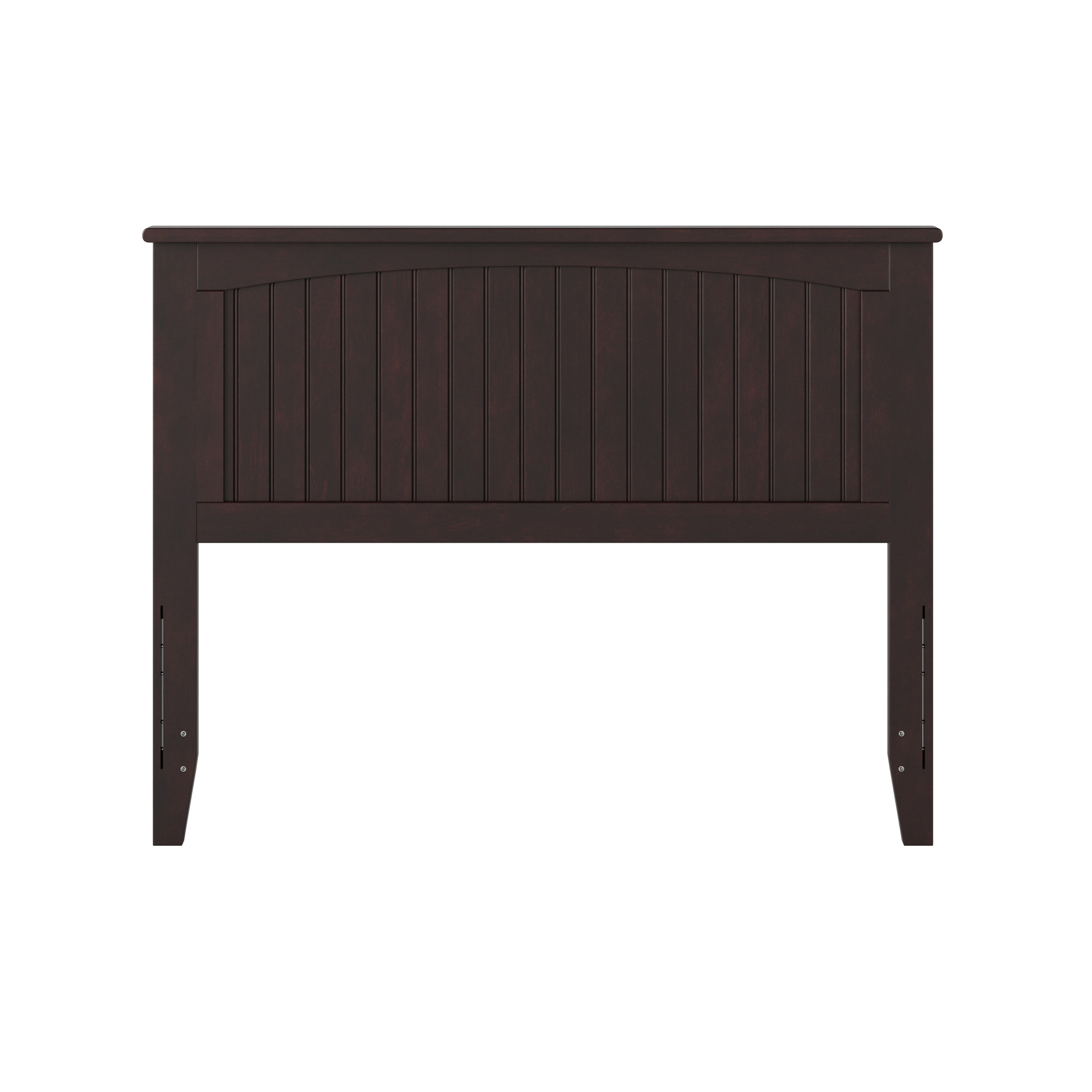 AFI Nantucket Full Solid Wood Panel Headboard with Attachable Charger, Espresso