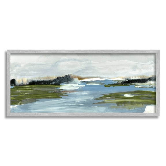 Stupell Indtries Abstract Wetland Landscape Soft Contemporary Marsh Field,30 x 13,Design by ​Sn Jill